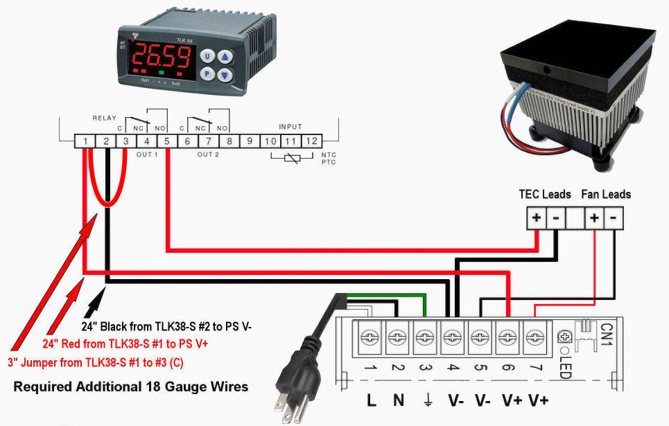 TLK38-S Wiring for Cooling